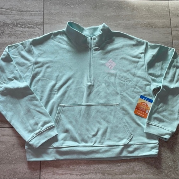 Columbia Sportswear Company Mint Green Mid zippered Women’s Sweater - Picture 1 of 11